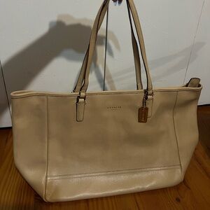 Cream coach shoulder bag